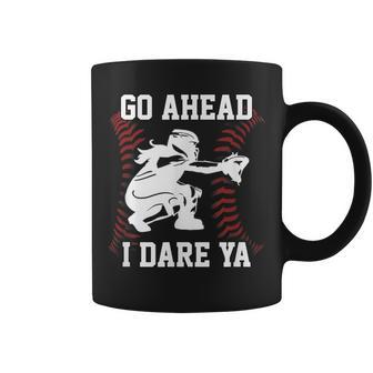 Women's Softball Catcher N Girls I Dare Ya Coffee Mug - Monsterry DE