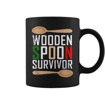 Wooden Spoon Survivor Native Italian Joke Coffee Mug - Monsterry DE