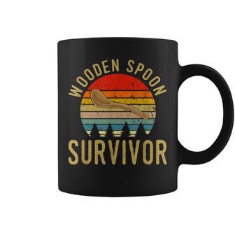 Wooden Spoon Survivor Vintage Retro Humor Coffee Mug - Monsterry