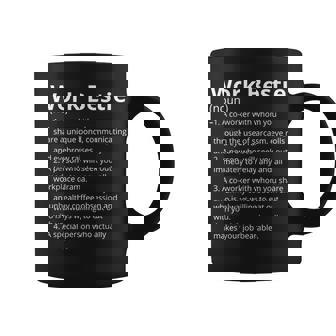 Work Bestie Definition Description Taza de café - Regaloses