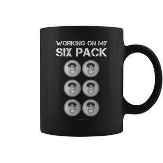 Working On My Six Pack Beer Abs Gym Coffee Mug - Monsterry