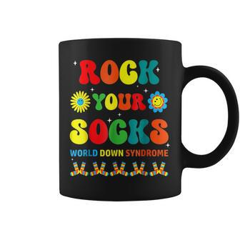 World Down Syndrome Awareness Day Rock Your Socks Groovy Coffee Mug - Seseable