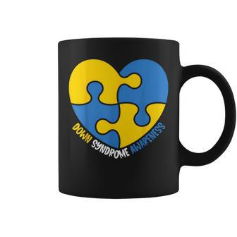 World Down Syndrome Awareness Day T21 Heart Coffee Mug - Seseable