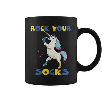 World Down Syndrome Day Rock Your Socks Unicorn Coffee Mug - Thegiftio UK