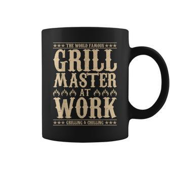 World Famous Grill Master At Work Grilling & Chilling Bbq Coffee Mug - Monsterry CA
