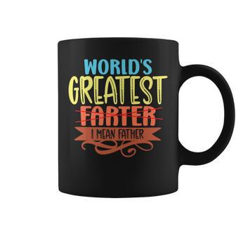 World Greatest Farter I Mean Father Retro Father's Day Coffee Mug - Seseable