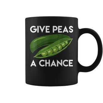 World PeasPeace Give Peas A Chance T Earth Day Coffee Mug - Monsterry