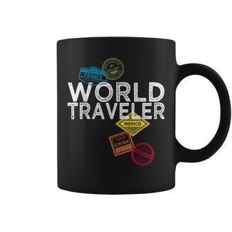 World Traveler Passport Stamp For And Women Coffee Mug - Monsterry