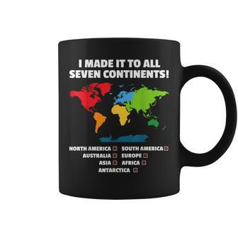 World Traveler Seven Continents 7 Continents Club White Coffee Mug - Monsterry