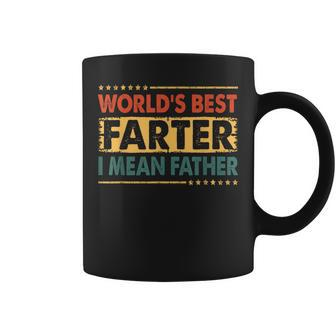 Worlds Best Farter I Mean Father Fathers Day Dad Retro Coffee Mug - Seseable