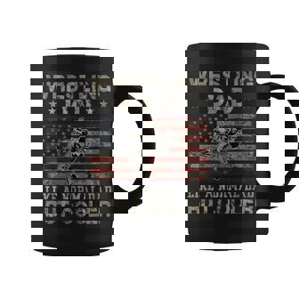 Wrestling Dad Like A Normal Dad But Cooler Father's Day Coffee Mug | Mazezy