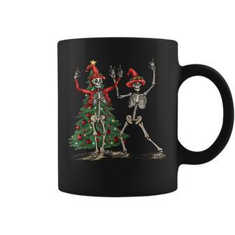 Xmas Tree Christmas Lights Christmas Skeleton Dancing Womens Coffee Mug | Mazezy