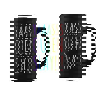 Yas Queen Slay Rainbow Gay Pride Lgbtq Meme Coffee Mug - Thegiftio