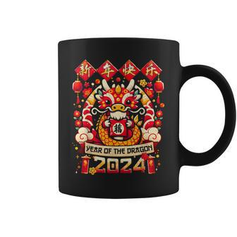 Year Of The Dragon 2024 Happy New Year Chinese Characters Coffee Mug | Mazezy
