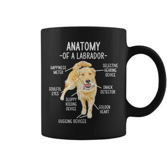 Yellow Chocolate Lab Black Fox Red Dad Mom Labrador Anatomy Coffee Mug - Monsterry UK