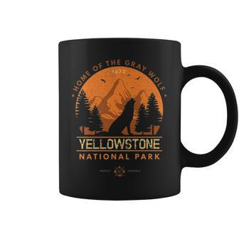 Yellowstone Home Of Gray Wolf Wildlife Coffee Mug | Mazezy