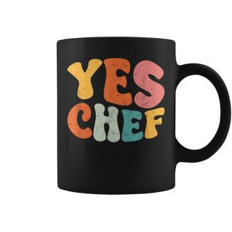 Yes Chef Saying Slang Restaurant Chef Cook Cooking Coffee Mug - Seseable