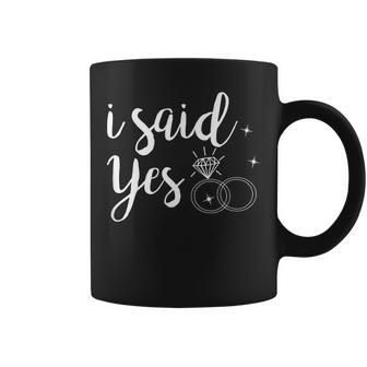 I Said Yes Yes Engagement Wedding Announcement Coffee Mug - Monsterry UK