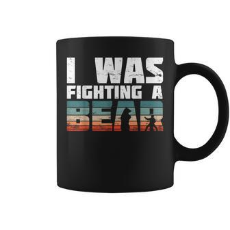 Yes I Was Fighting A Bear Injury Recovery Broken Bone Coffee Mug - Seseable