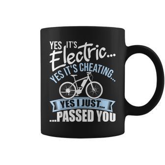 Yes It's Electric Yes It's Cheating E-Bike Electric Bicycle Coffee Mug - Monsterry UK