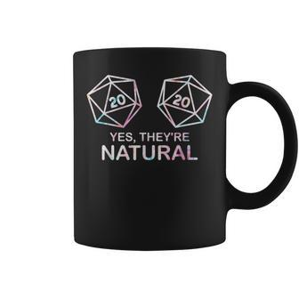 Yes They're Natural 20 D20 Dice Rpg Gamer & Women Coffee Mug - Thegiftio UK