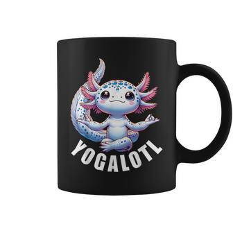 Yoga Meditation Spirituality Relaxing Yogalotl Axolotl Coffee Mug | Mazezy