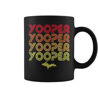 Yooper Retro Upper Peninsula Michigan Coffee Mug - Monsterry