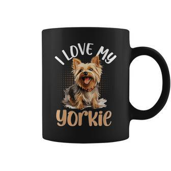 Yorkshire Terrier Dog Yorkie I Love My Yorkie Coffee Mug - Thegiftio UK