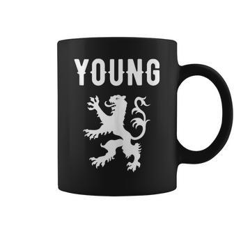 Young Clan Scottish Family Name Scotland Heraldry Coffee Mug - Seseable