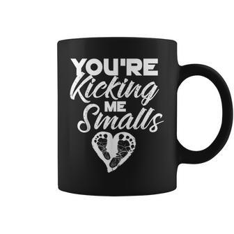 You're Kicking Me Smalls Cute Pregnant Baseball Coffee Mug - Monsterry