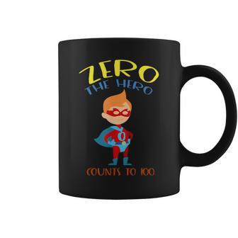 Zero The Hero Counts To 100 Superhero Coffee Mug - Monsterry AU