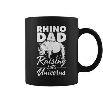 Zoology Animal Rhino Rhino Dad Little Unicorns Rhinoceros Coffee Mug - Monsterry AU