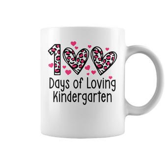 100 Days Of Loving Kindergarten Heart 100Th Day Of School Coffee Mug - Thegiftio UK