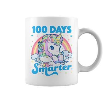 100 Days Smarter Unicorn Girls Teacher 100Th Day Of School Coffee Mug - Monsterry AU