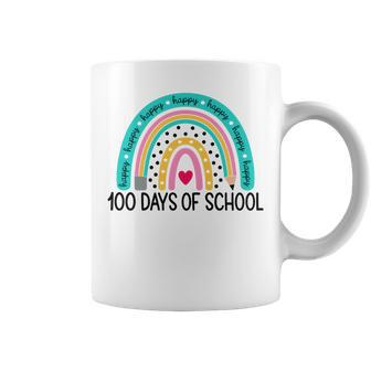 100Th Day Of School Teacher 100 Days Smarter Rainbow Coffee Mug - Thegiftio UK