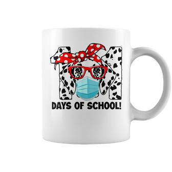 101 Days Of School Dalmatian Dog Face Mask 100Th Day School Coffee Mug - Monsterry