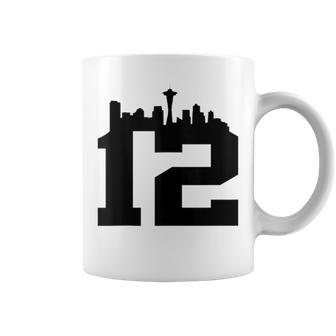 12Th Man Seattle Skyline Fan Coffee Mug - Monsterry DE