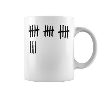 18Th Birthday Outfit 18 Years Old Tally Marks Anniversary Coffee Mug - Monsterry DE