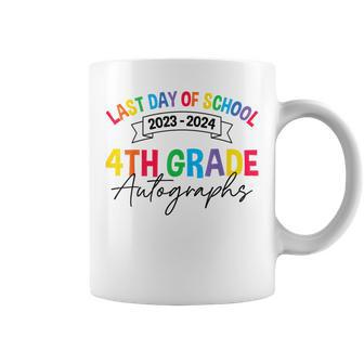 2023-2024 Last Day Of School Autograph 4Th Grade Graduation Coffee Mug - Seseable