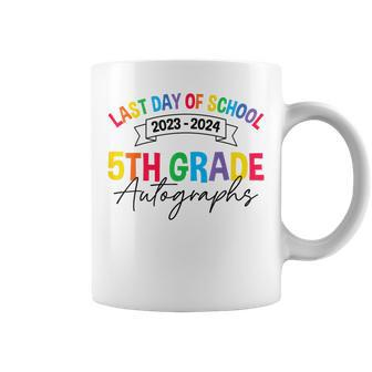 2023-2024 Last Day Of School Autograph 5Th Grade Graduation Coffee Mug - Seseable