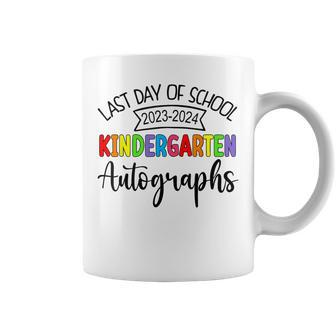 2024 Last Day Of School Autograph Kindergarten Graduation Coffee Mug - Monsterry CA