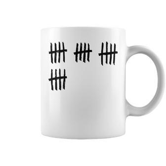 20Th Birthday Outfit 20 Years Old Tally Marks Anniversary Coffee Mug - Monsterry DE