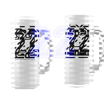 22 Número Azul 22 Taza de café - Regaloses