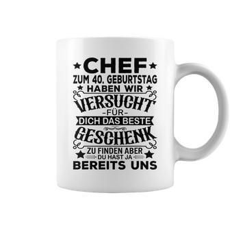 40Th Birthday Chef Für Dich Das Beste 40 Jahre Gray Tassen - Geschenkecke