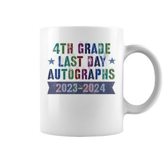 4Th Grade Last Day School Autographs 2024 Graduation Sign My Coffee Mug - Monsterry UK