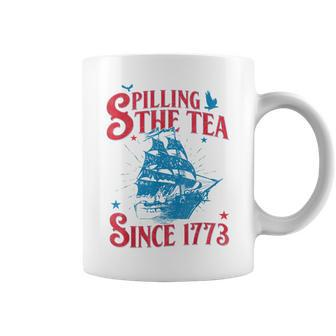4Th Of July Spilling The Tea Since 1773 History Teacher Coffee Mug - Seseable