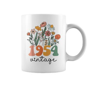 69 Years Old Vintage 1954 69Th Birthday Wildflower Coffee Mug - Seseable
