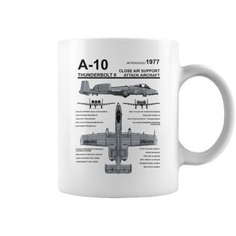 A-10 Thunderbolt Ii Warthog Military Jet Spec Diagram Coffee Mug - Thegiftio UK