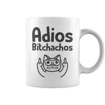 Adios Bitchachos Cinco De Mayo Cat Middle Finger Coffee Mug - Monsterry CA