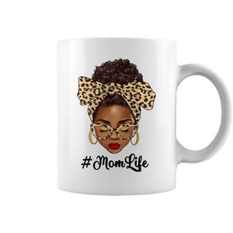 Afro Woman Messy Bun Black Mom Life Mother's Day Coffee Mug - Thegiftio UK